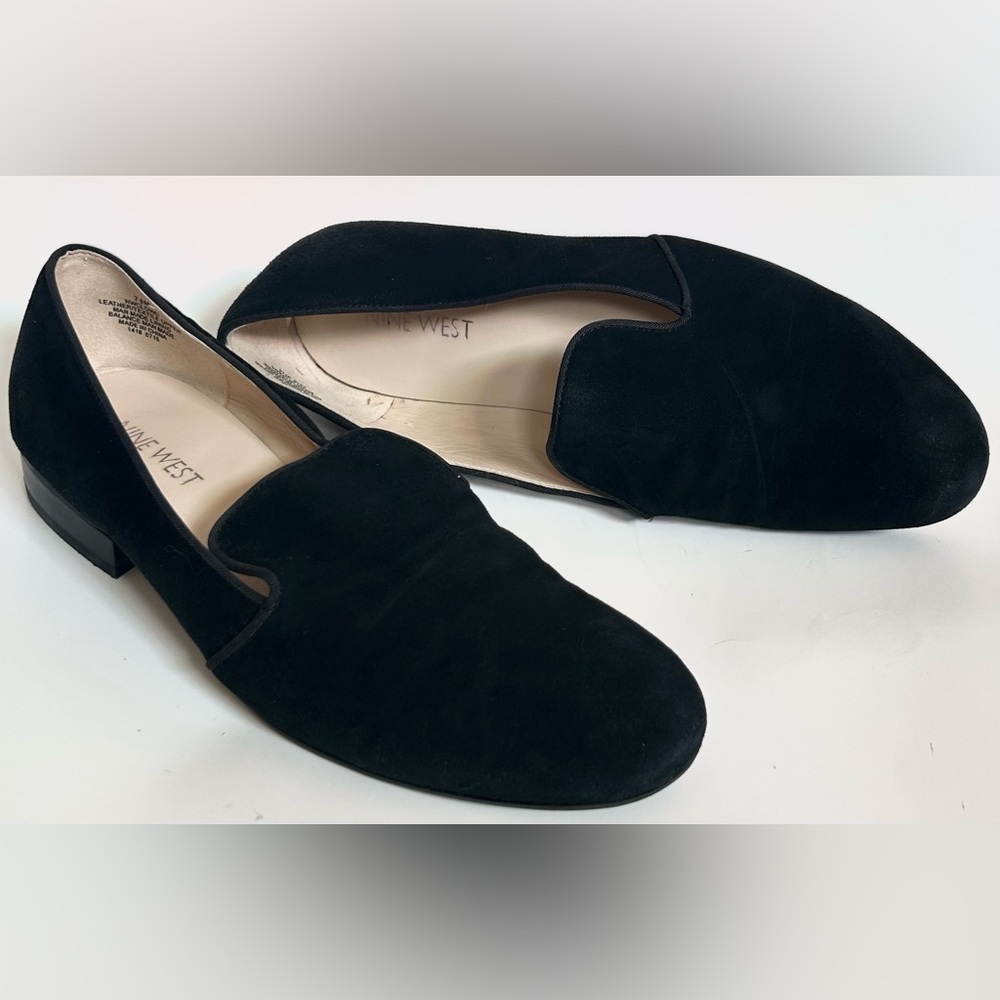 Nine West Black Suede Loafers